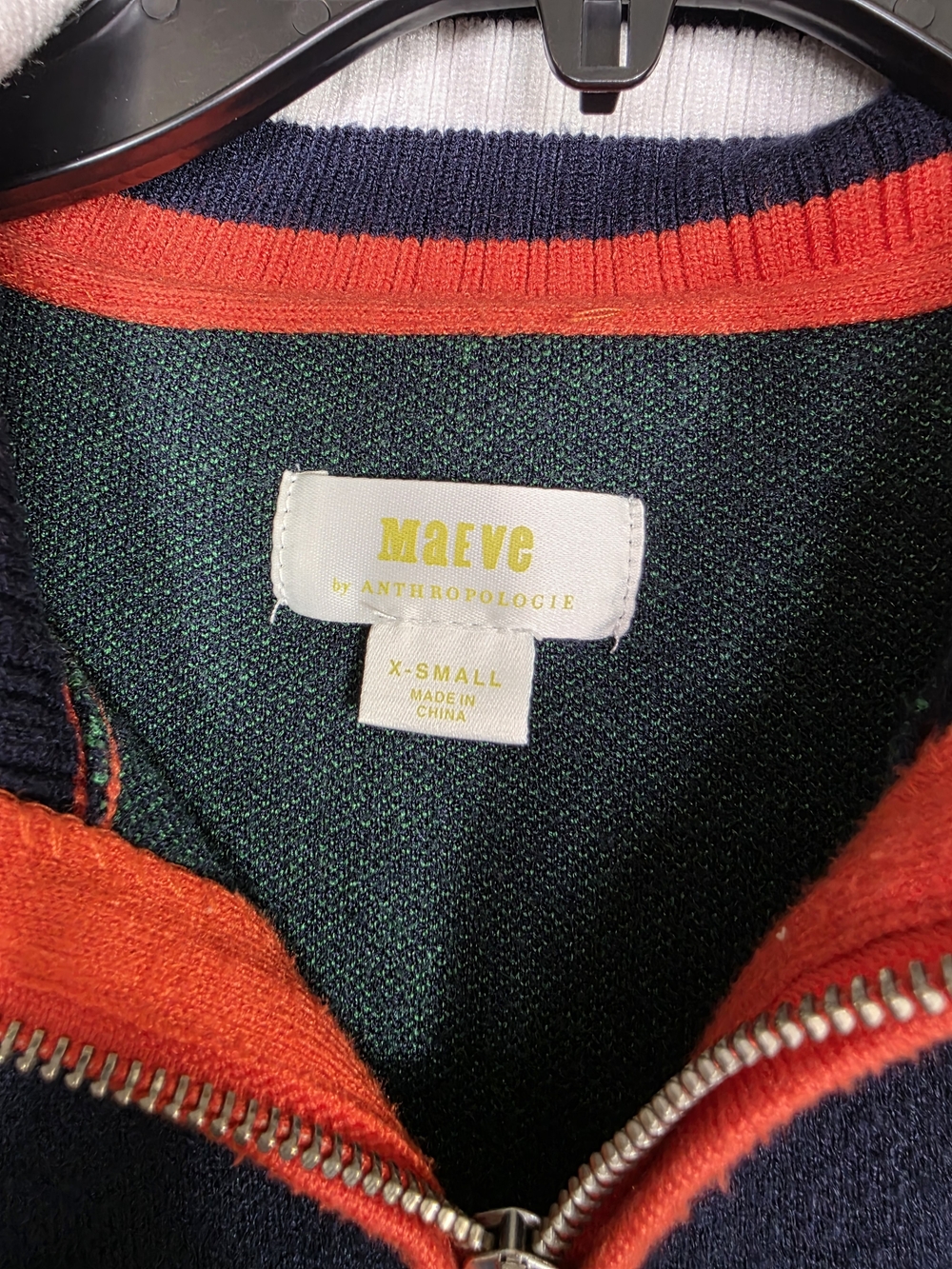 Anthropologie Maeve Knit Varsity Colourblock Half-Zip Jumper - Picture 10 of 12